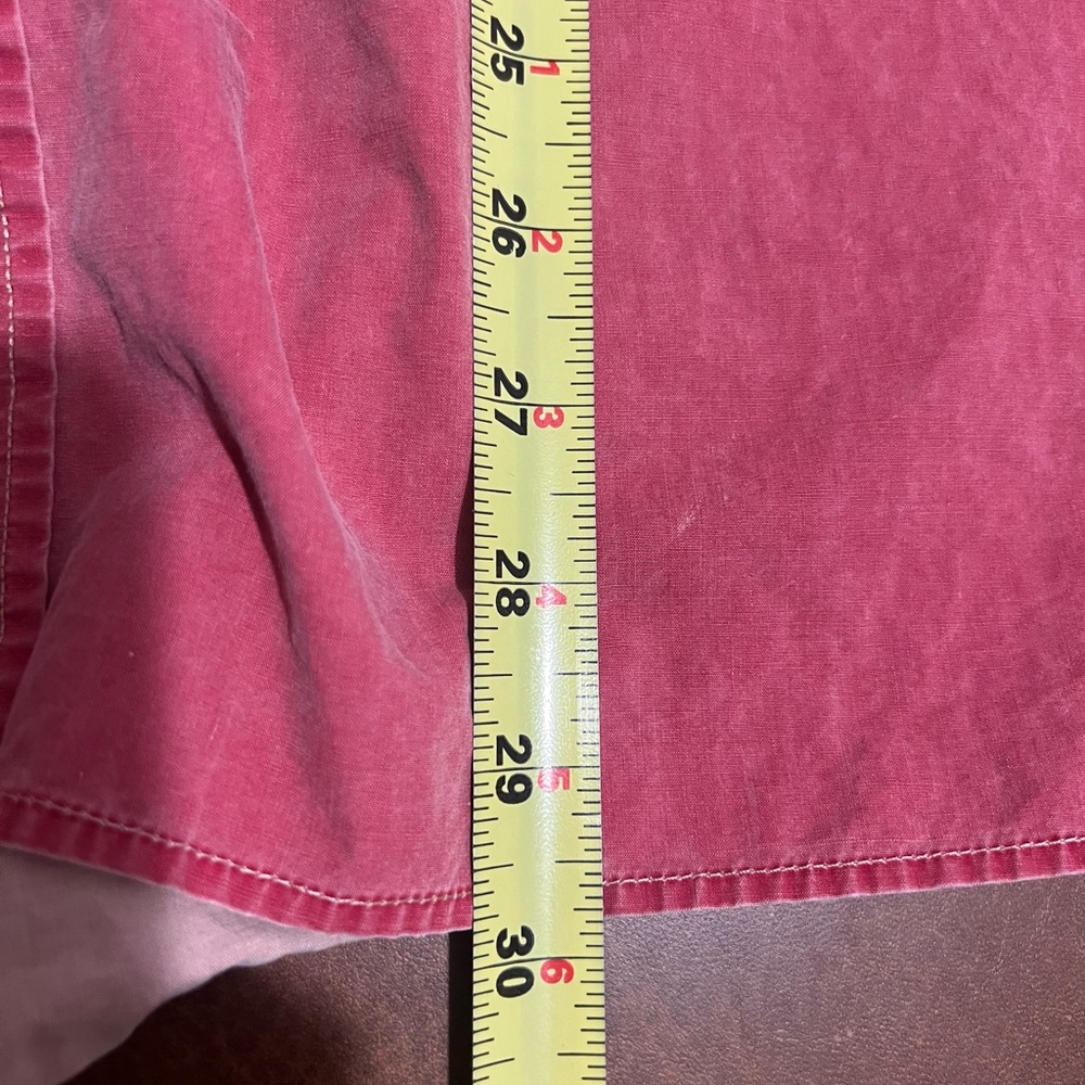 Men's Tommy Hilfiger Red Button-Up Pigment Dyed Shirt - Size XL - Picture 14 of 14